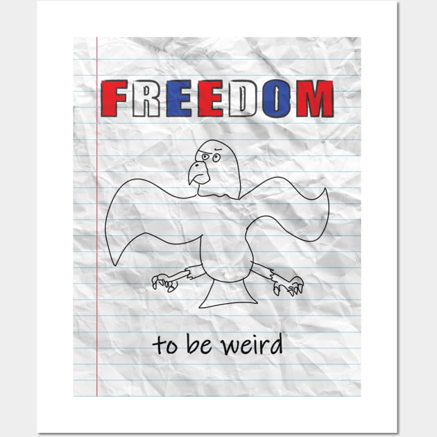 Funny Crumpled Paper Freedom Wall Art by ATG Designs